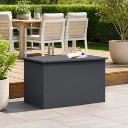 Garden Storage Cushion Box Steel Outdoor Container 80 x 50.5 x 50 cm Anthracite