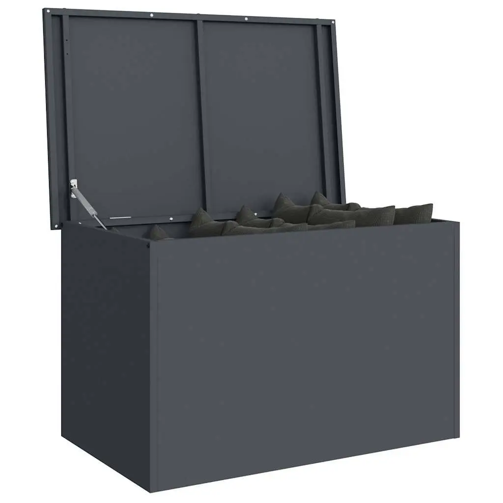 Steel Garden Storage Cushion Box Anthracite 80 x 50.5 x 50 cm Gas Lift Lid