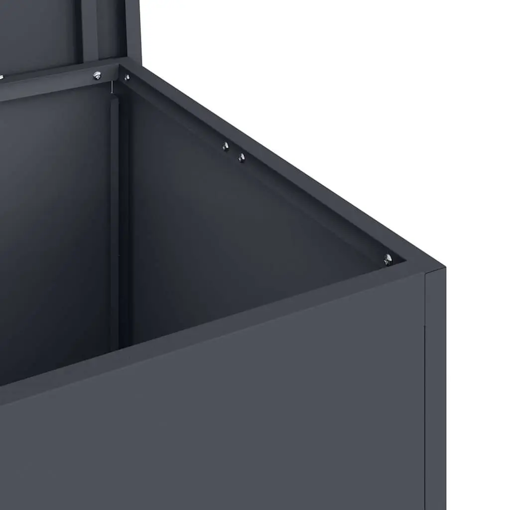 Steel Garden Storage Cushion Box Anthracite 80 x 50.5 x 50 cm Gas Lift Lid