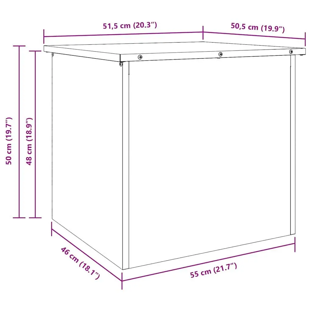 Garden Storage Cushion Box Black 55x50.5x50 cm Weather Resistant Gas-lift Mechanism Sturdy Top Industrial Style Galvanised Steel