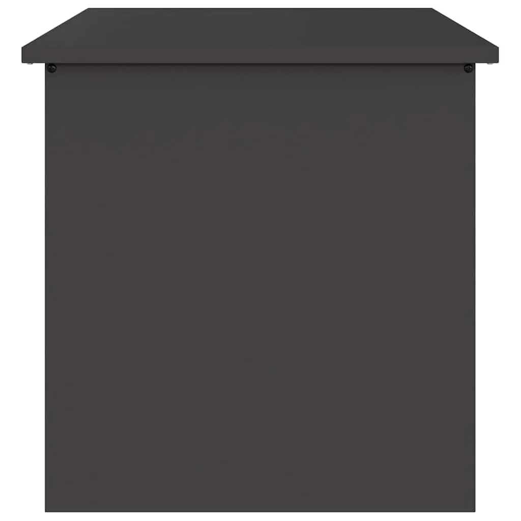 Garden Storage Cushion Box Black 55x50.5x50 cm Weather Resistant Gas-lift Mechanism Sturdy Top Industrial Style Galvanised Steel