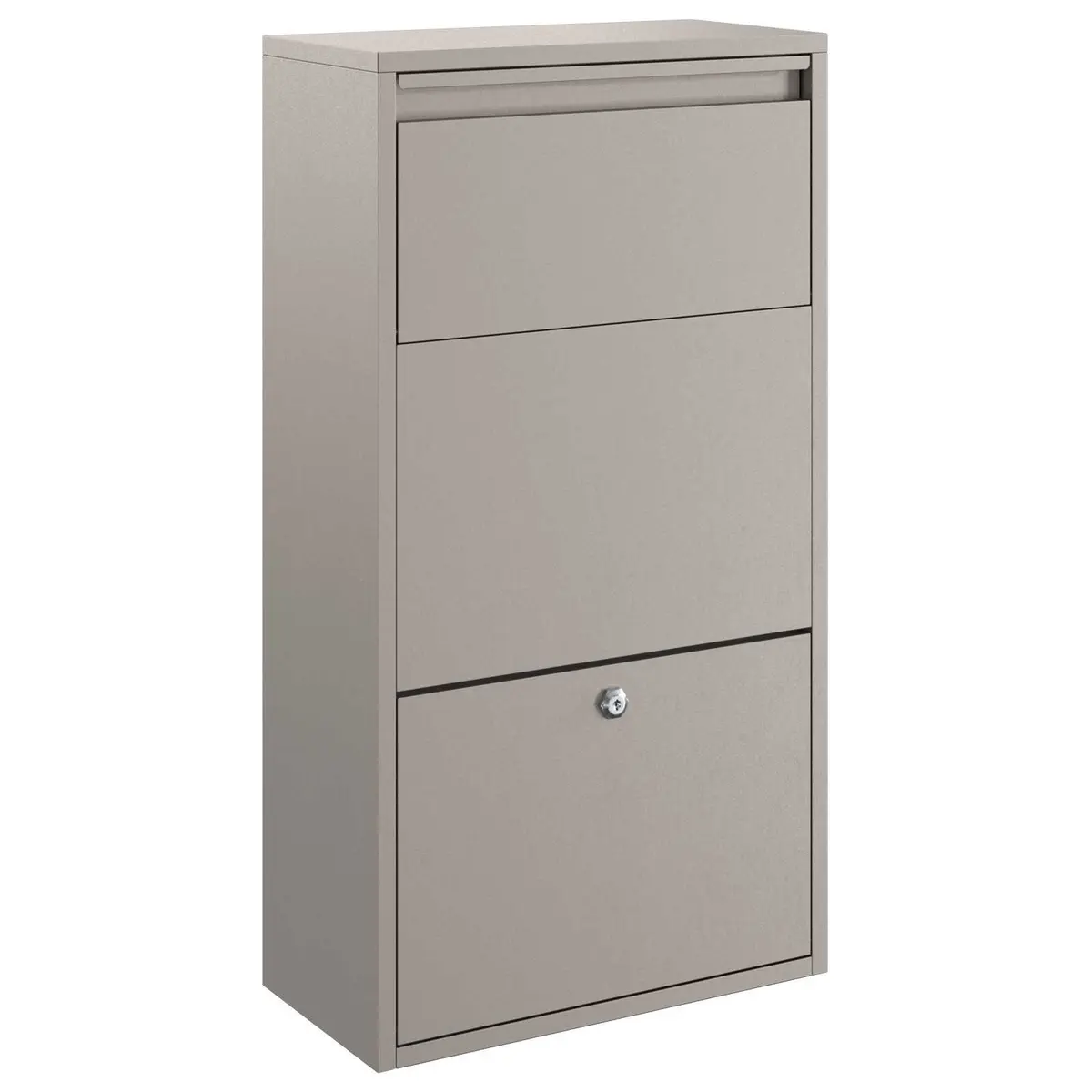 Parcel Drop Box Brown Weathering Steel Rectangular Secure Locking System