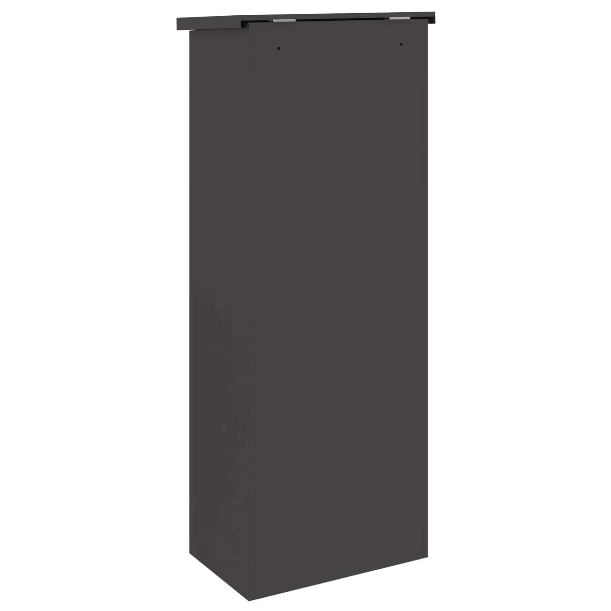 Parcel Drop Box Black Steel Outdoor Storage Hinged Doors