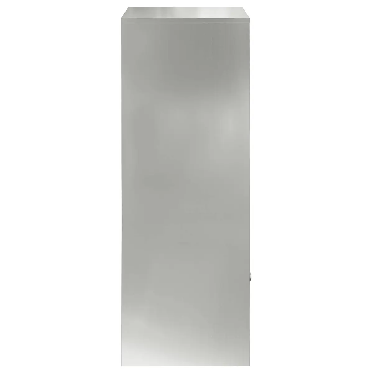 Outdoor Parcel Drop Box Silver Galvanised Steel Hinged Door Deadbolt Lock