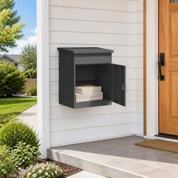 Your Ideal Outdoor Parcel Drop Box in Black Steel