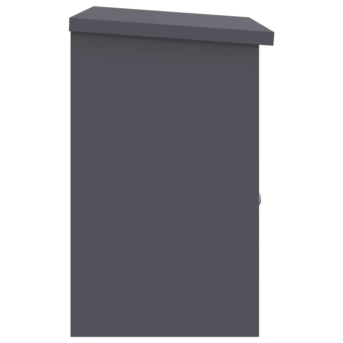 Parcel Drop Box Anthracite Steel Weatherproof Outdoor with Deadbolt Lock