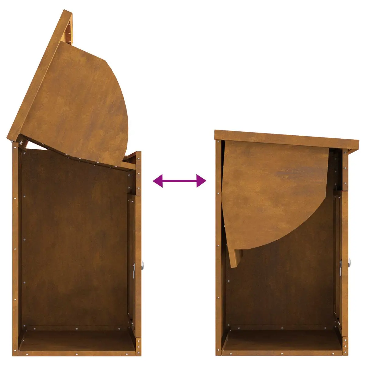 Parcel Drop Box Outdoor Garden Security Weatherproof Steel 47.5x38x59cm