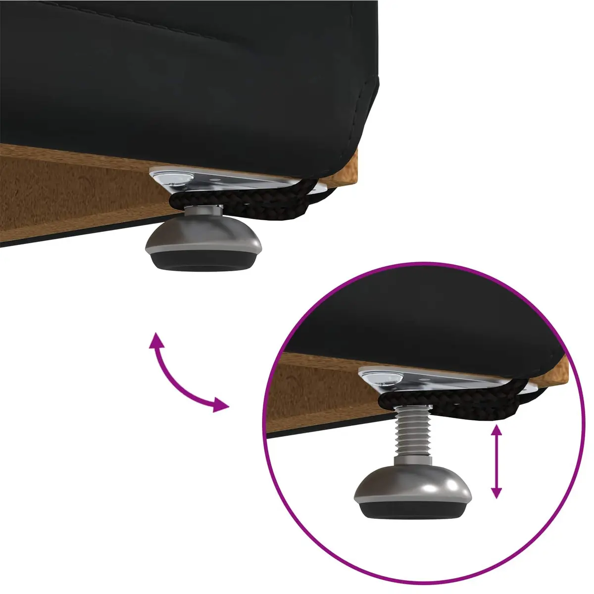 Black Velvet Bar Stool Modern Kitchen Counter Seat Backless Bun Feet Cushioned