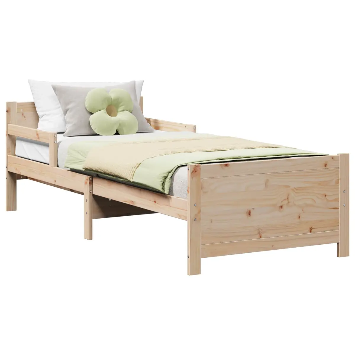 Kids Bed Frame 80 x 200 cm Single Solid Pine Wood Slatted Modern Bedroom