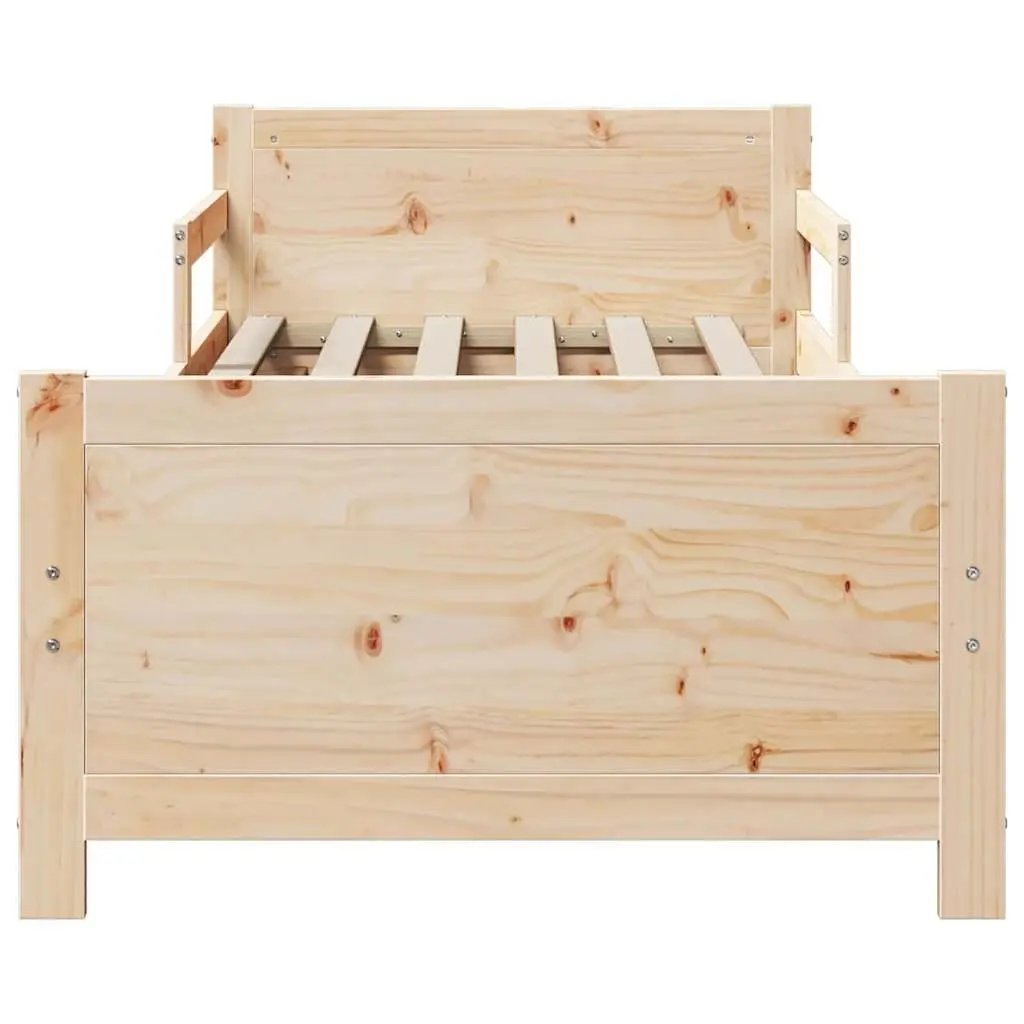 Kids Bed Frame 80 x 200 cm Single Solid Pine Wood Slatted Modern Bedroom