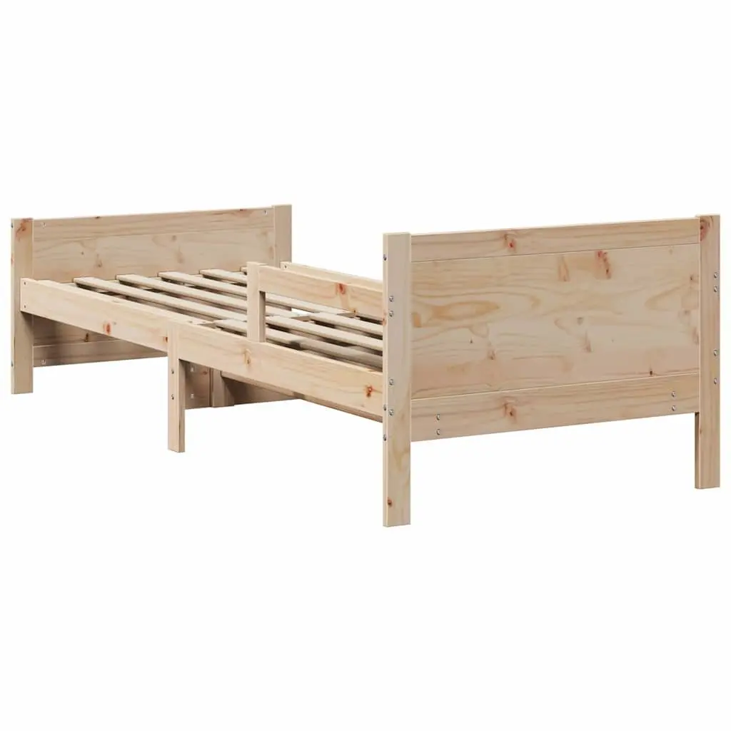 Kids Bed Frame 80 x 200 cm Single Solid Pine Wood Slatted Modern Bedroom