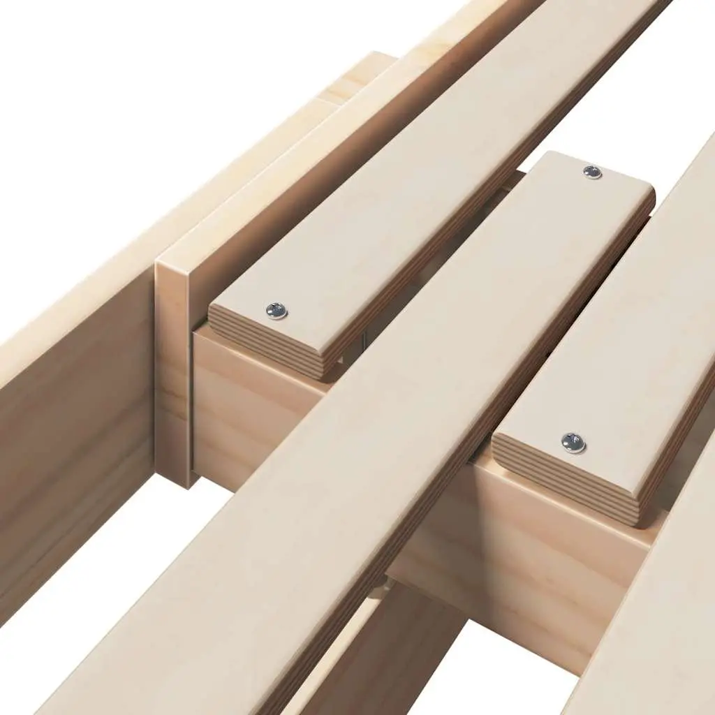 Kids Bed Frame 80 x 200 cm Single Solid Pine Wood Slatted Modern Bedroom