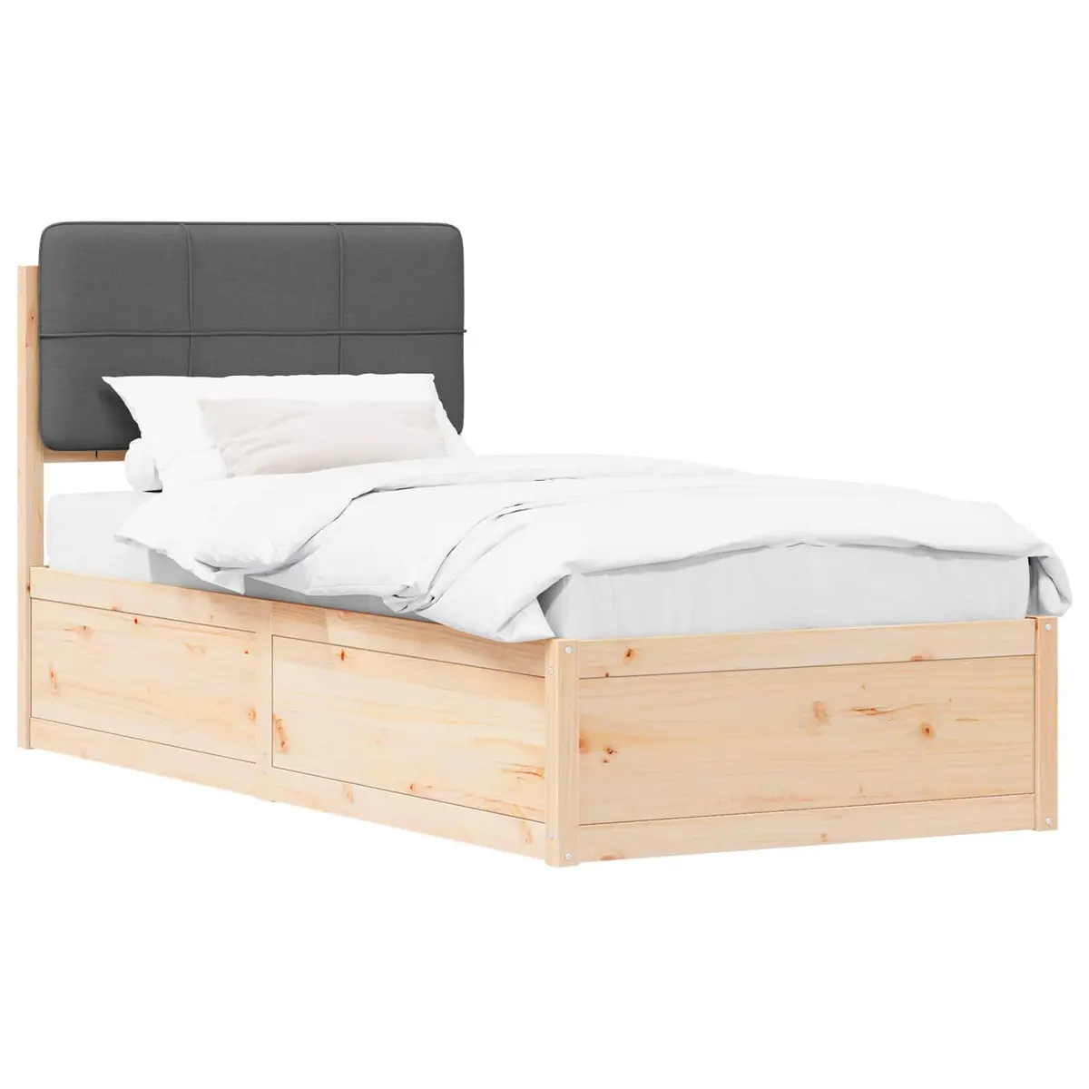 Grey Upholstered Bed Frame