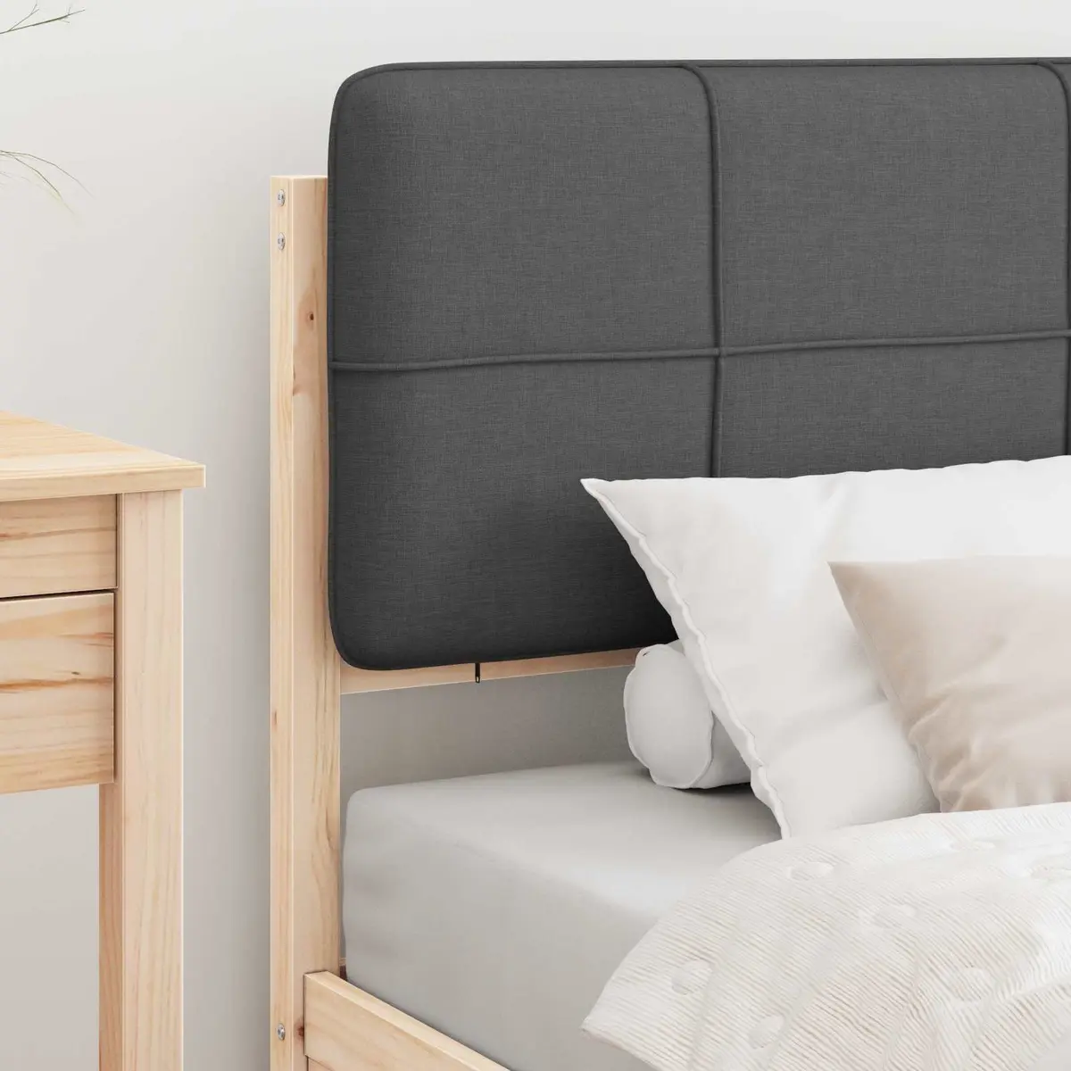Grey Upholstered Bed Frame