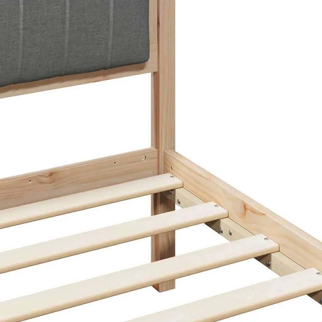 Bed Frame 90 x 190 cm Platform Solid Pine Wood Bedroom Furniture Modern Design