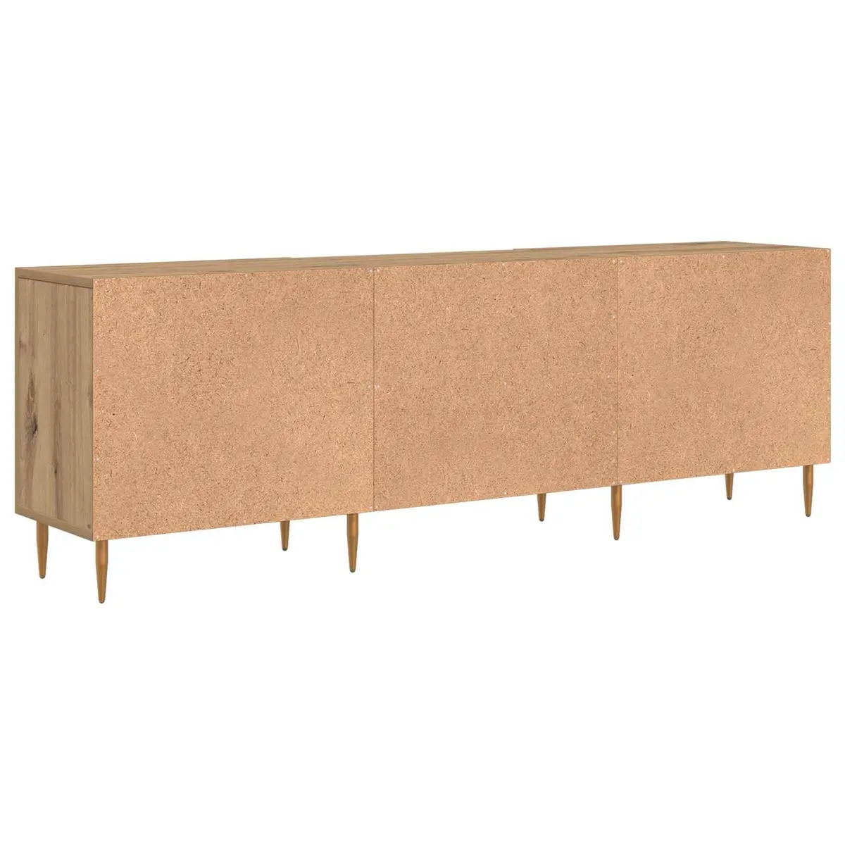 TV Cabinet Brown 150cm Modern Rectangular Storage Unit Engineered Wood