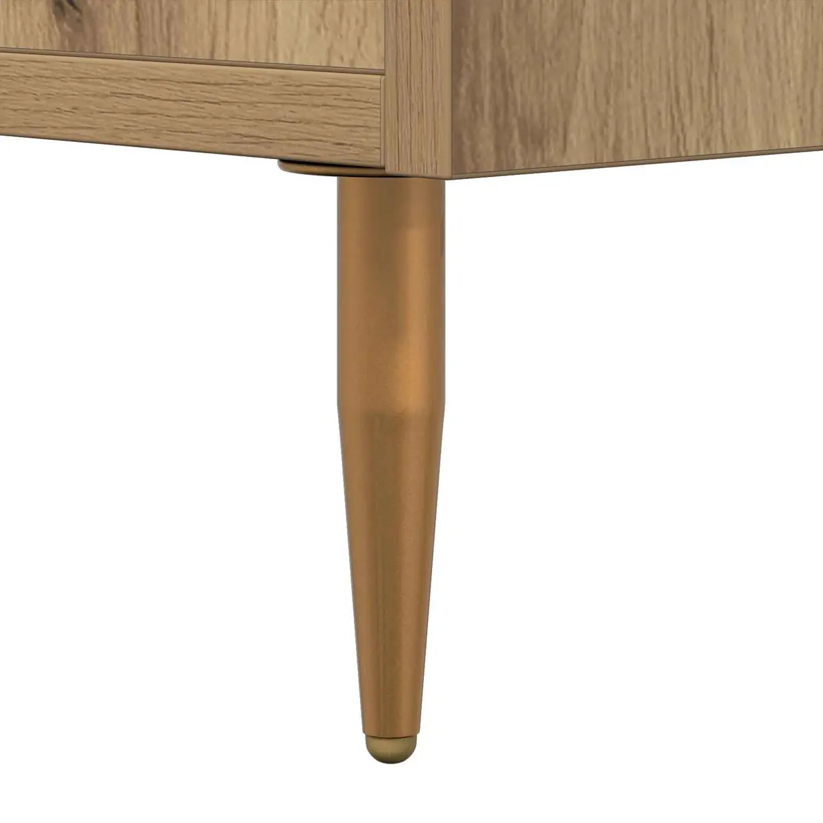 TV Cabinet Brown 150cm Modern Rectangular Storage Unit Engineered Wood