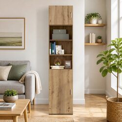 Rustic Brown Wall Cabinet: Simple Storage Solution