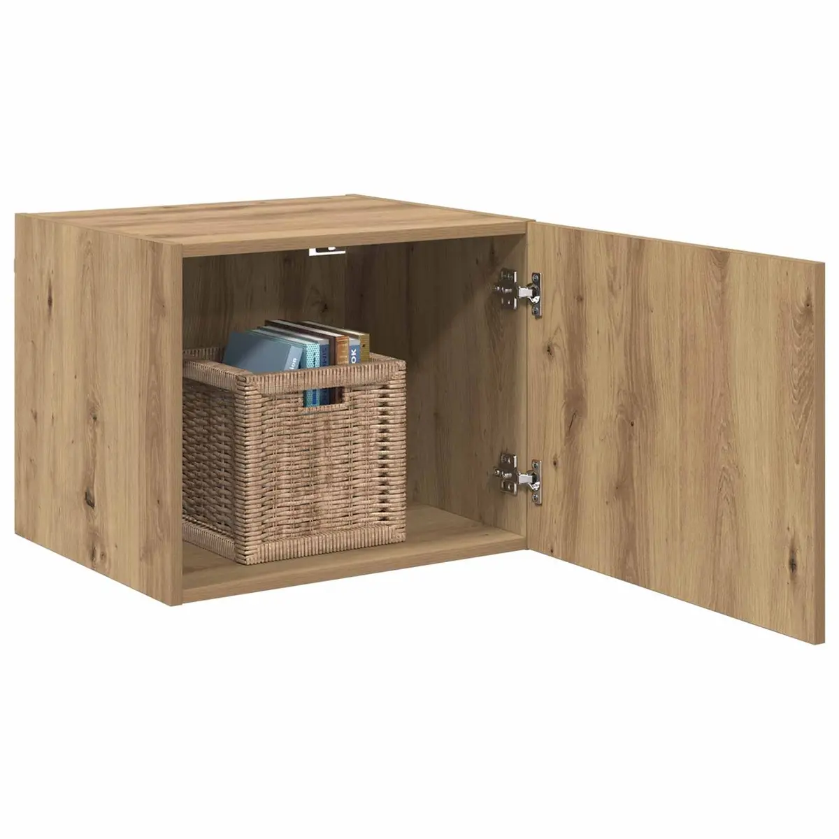 Wall Cabinet Brown Rustic Engineered Wood Storage Furniture