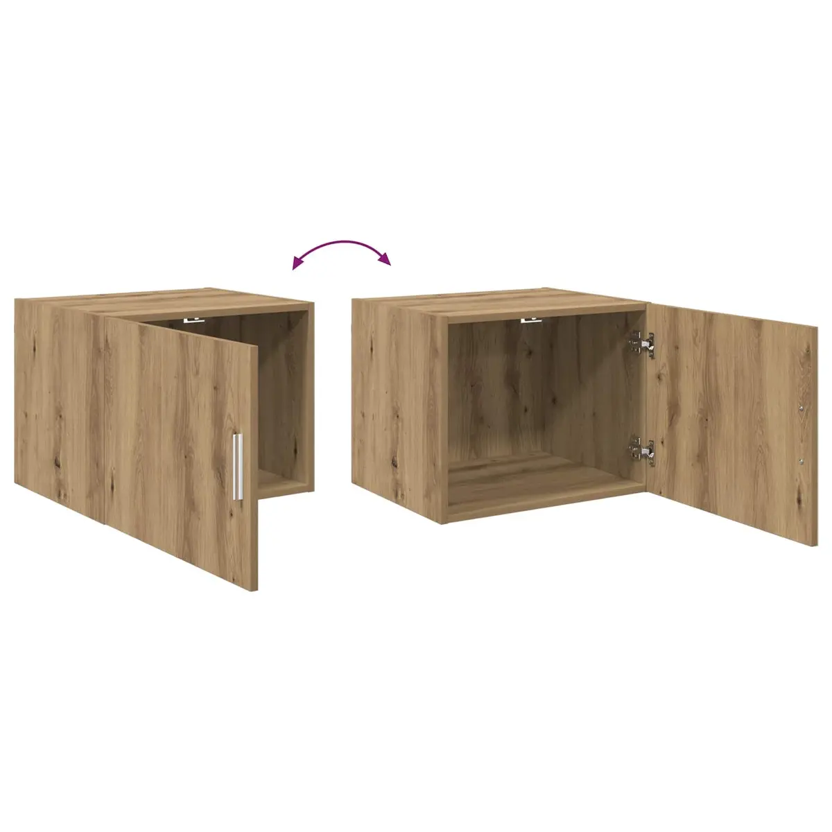 Wall Cabinet Brown Rustic Engineered Wood Storage Furniture