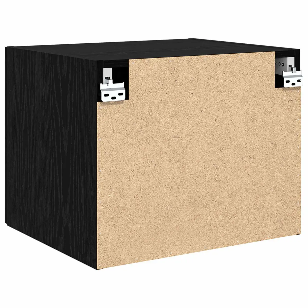 Wall Cabinet Black Oak Storage Furniture Rustic Wooden Sideboard 50 x 42.5 x 40 cm