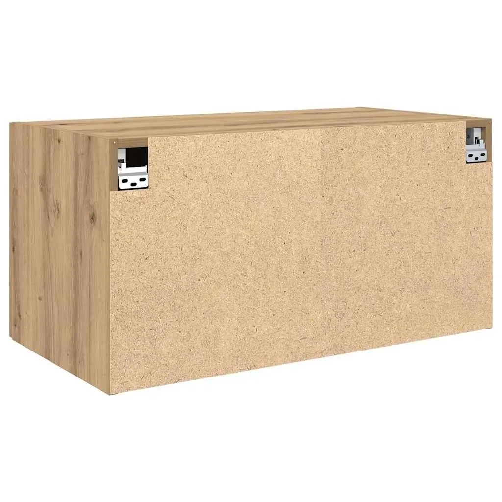 Wall Cabinet Brown 80 x 42.5 x 40 cm Wall-mounted Storage Furniture Engineered Wood
