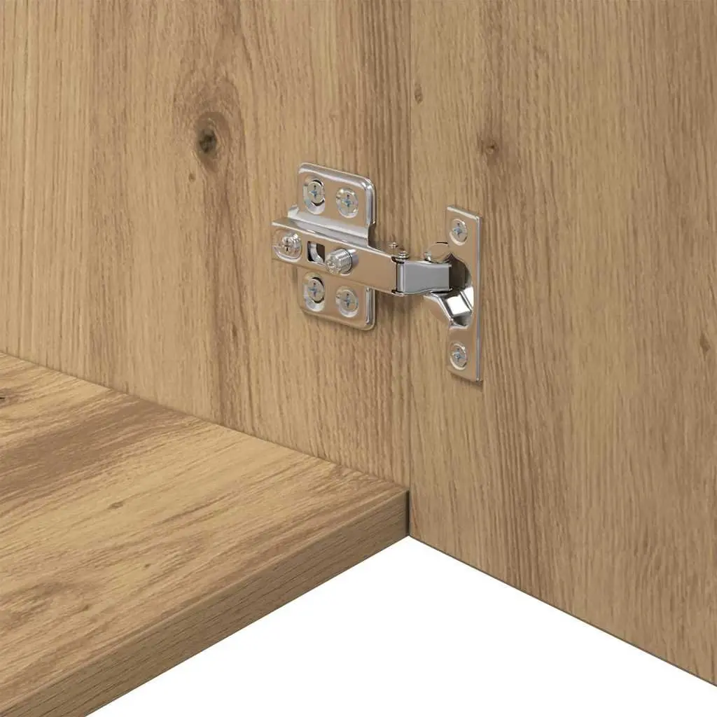 Wall Cabinet Brown 80 x 42.5 x 40 cm Wall-mounted Storage Furniture Engineered Wood