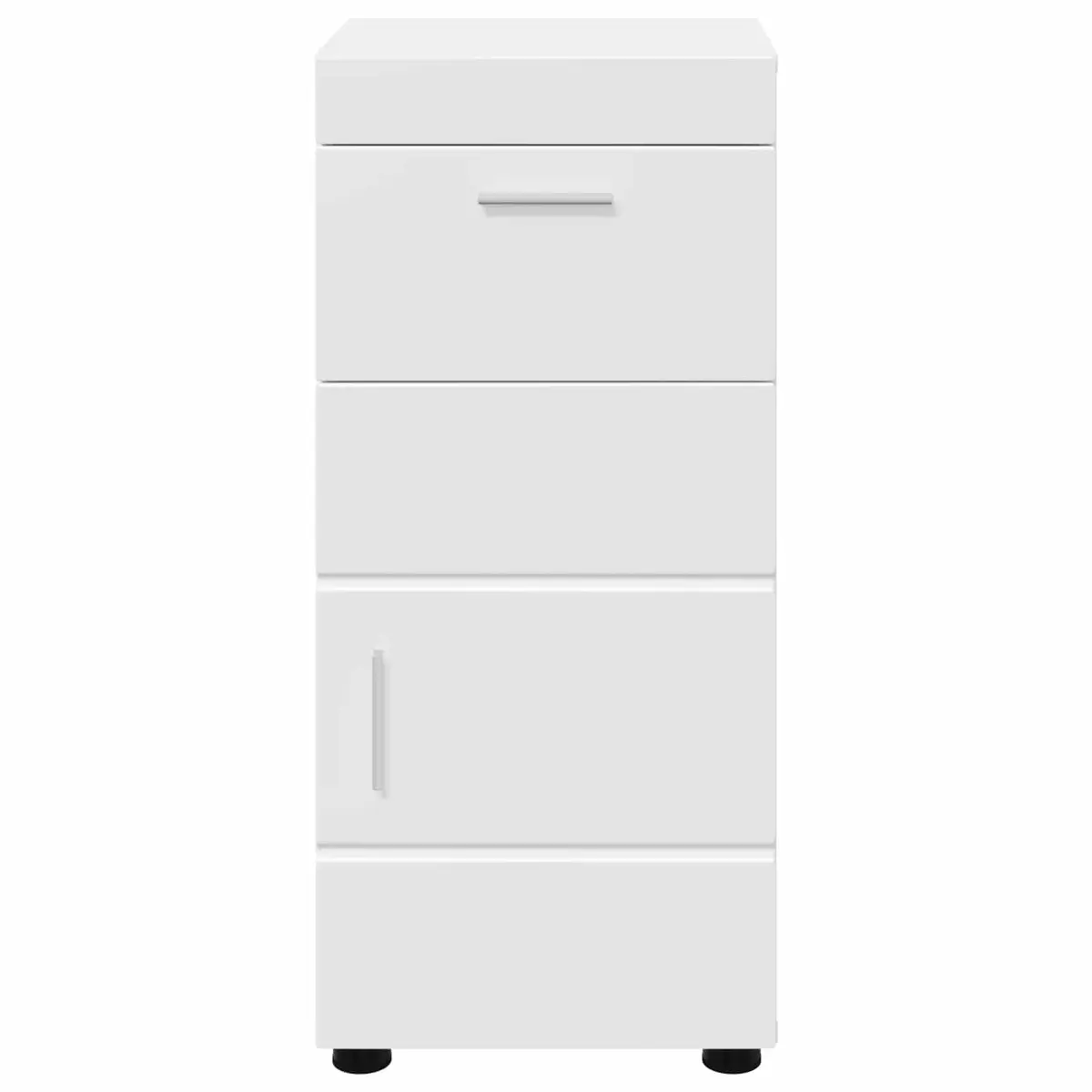 Bathroom Vanity Unit White 37 x 31.5 x 82 cm Drawer Storage Cabinet Modern Matte