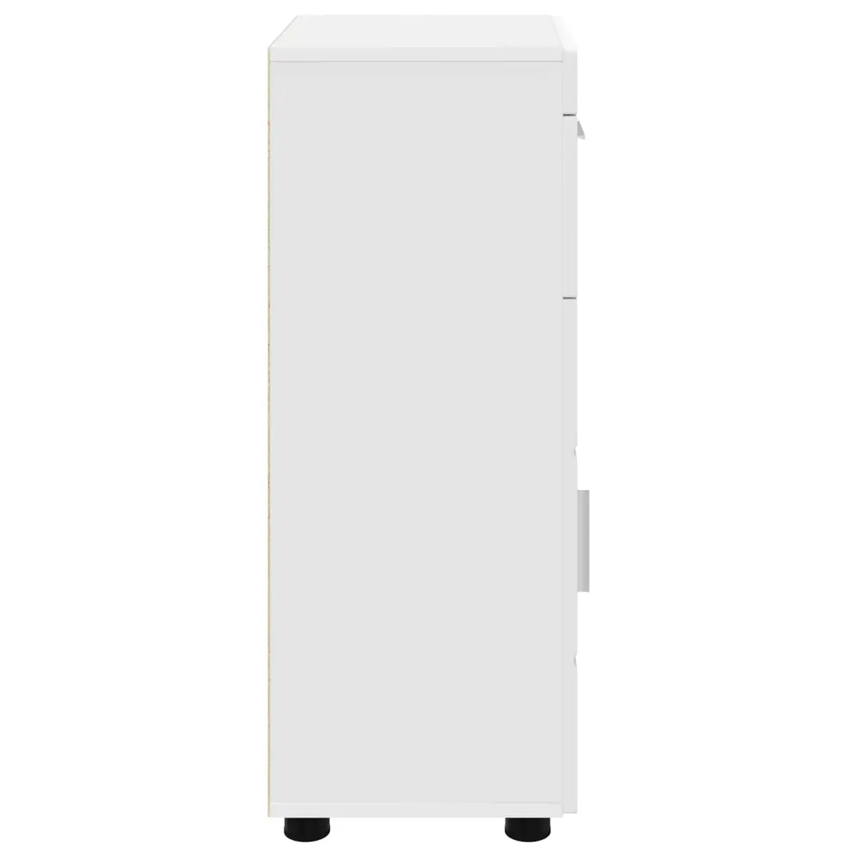 Bathroom Vanity Unit White 37 x 31.5 x 82 cm Drawer Storage Cabinet Modern Matte