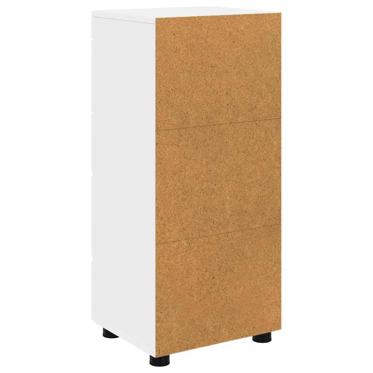 Bathroom Vanity Unit White 37 x 31.5 x 82 cm Drawer Storage Cabinet Modern Matte