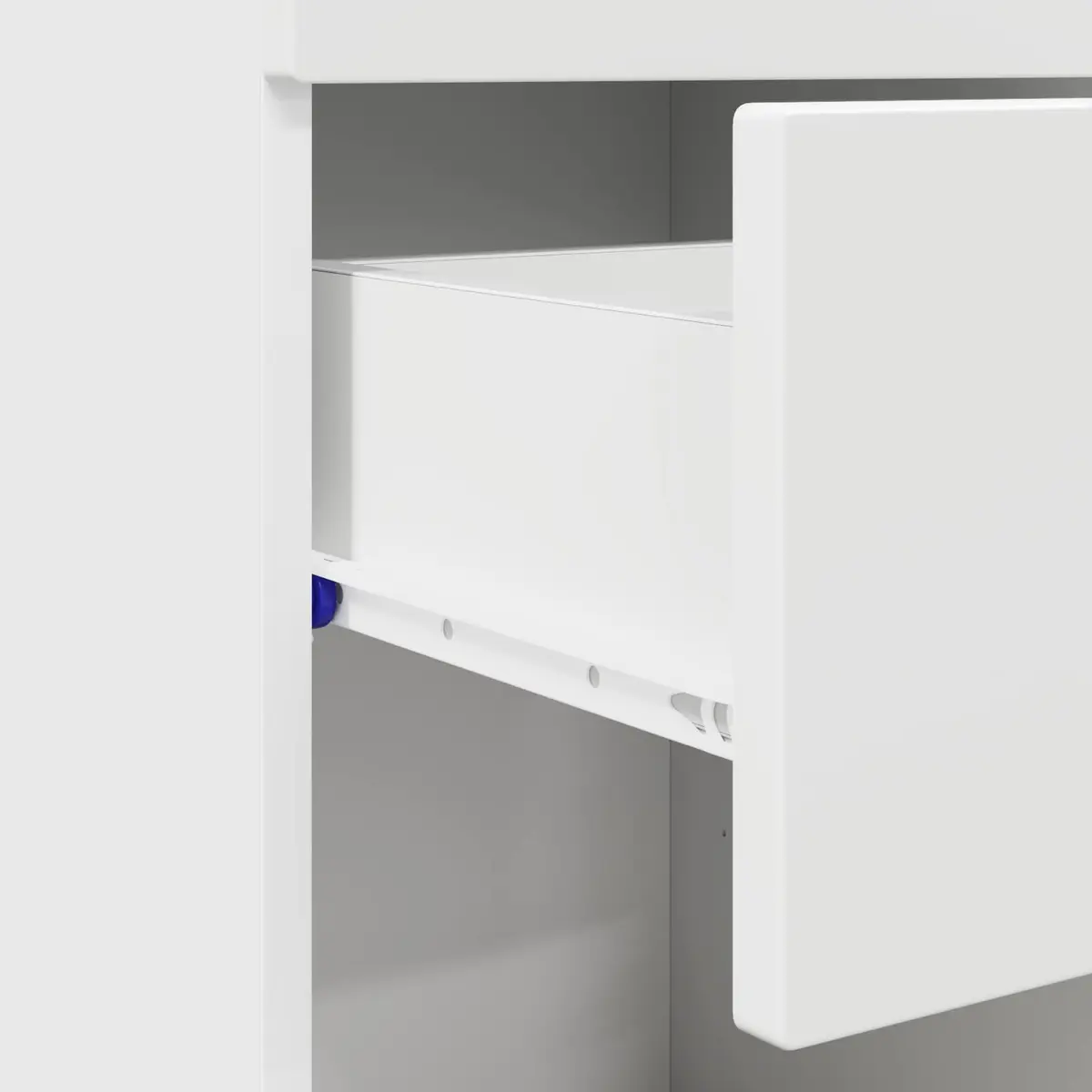 Bathroom Vanity Unit White 37 x 31.5 x 82 cm Drawer Storage Cabinet Modern Matte