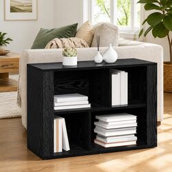 Concise Black Oak Sideboard for Efficient Storage