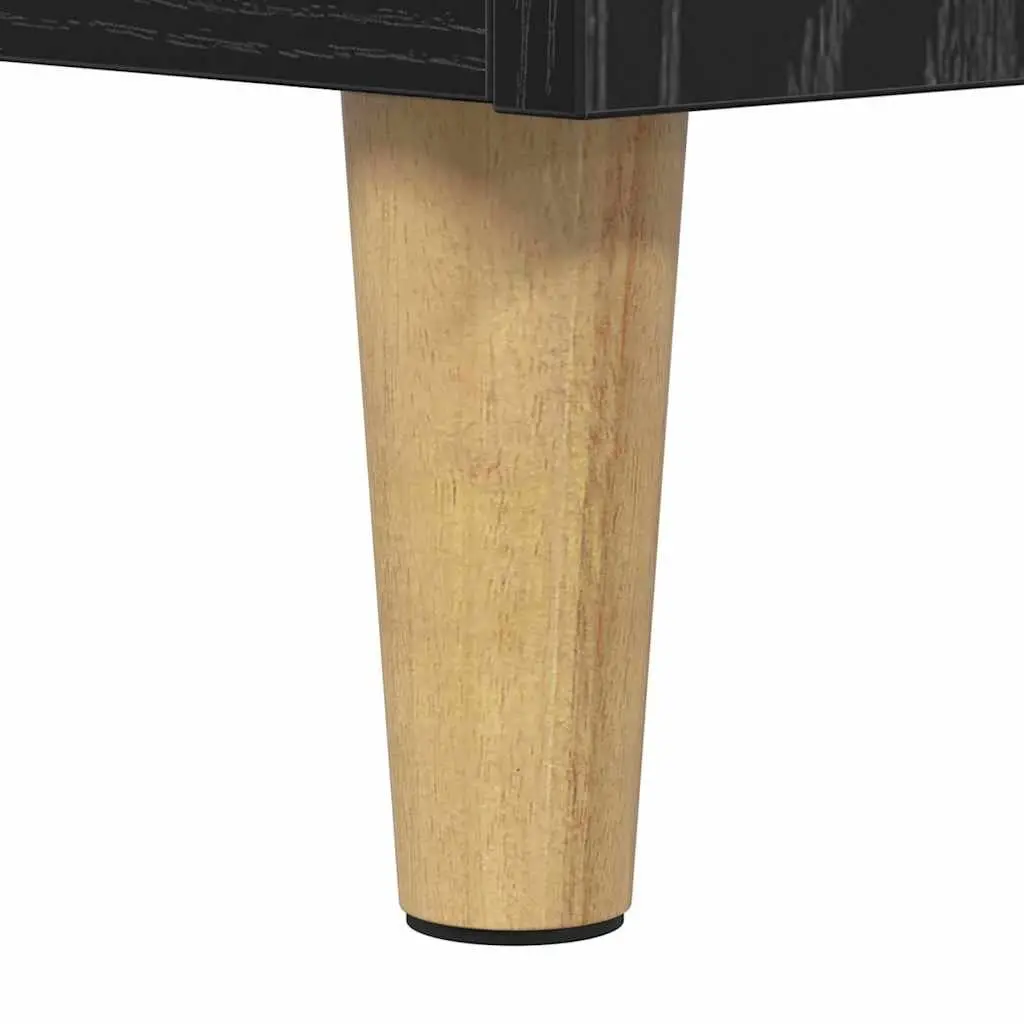Sideboard Cabinet Black Oak 60x35x70cm Engineered Wood with Drawer and Hinge Doors