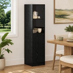 Black Oak Highboard: Smart Storage Solution