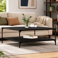 Black Oak Industrial Coffee Table - Built to Last