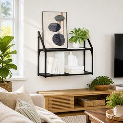 Stylish Black Oak Wall Shelf for Your Home