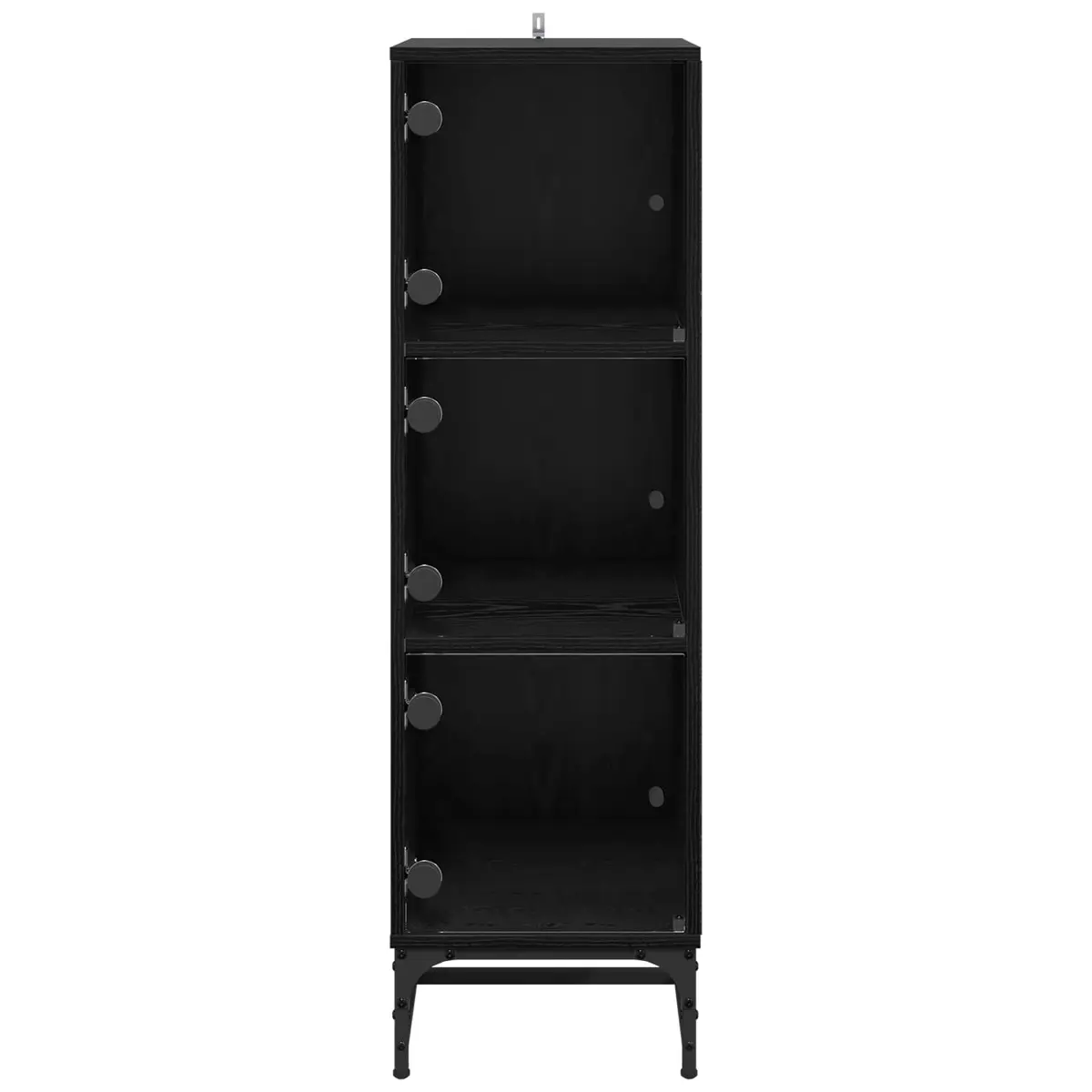 Black Sideboard Engineered Wood Modern Storage Cabinet 35x37x117cm Suitable for Dining Room Buffet