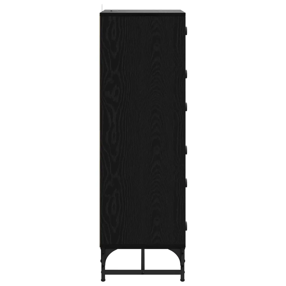 Black Sideboard Engineered Wood Modern Storage Cabinet 35x37x117cm Suitable for Dining Room Buffet