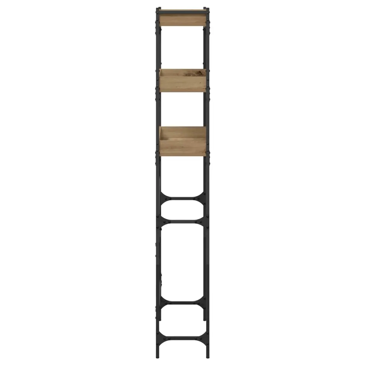 Washing Machine Shelf Brown Modern Shelving Unit Durable Steel Frame Indoor Use