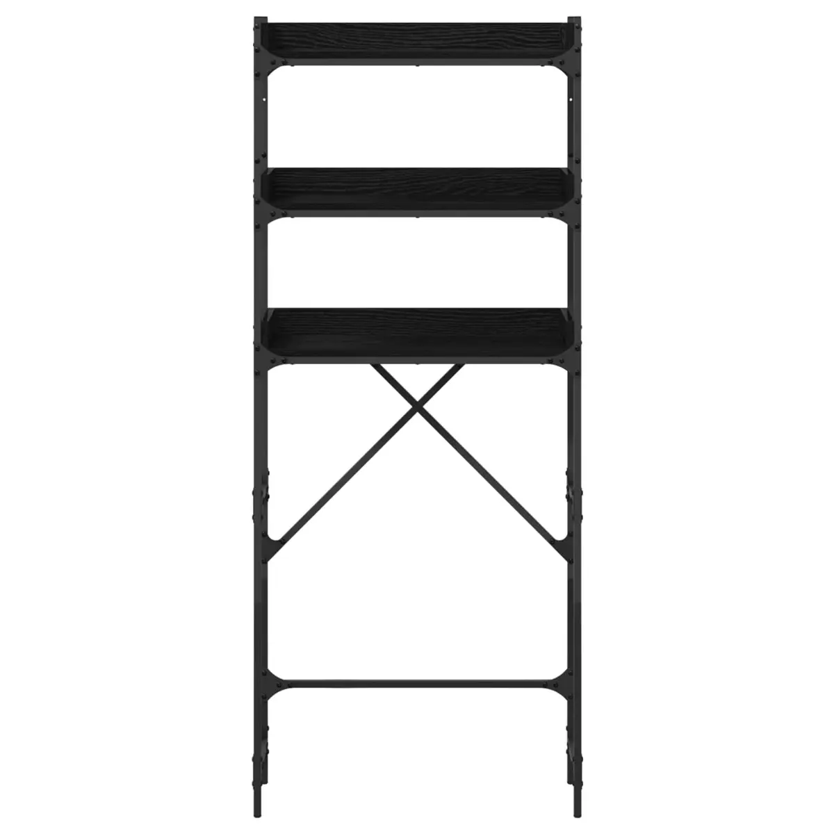 Washing Machine Shelf Laundry Room Storage Unit Modern Organiser Black