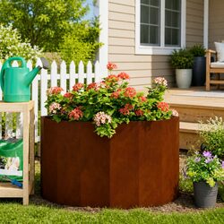 Half Round Garden Planter - Compact and Stylish 90x45x50cm