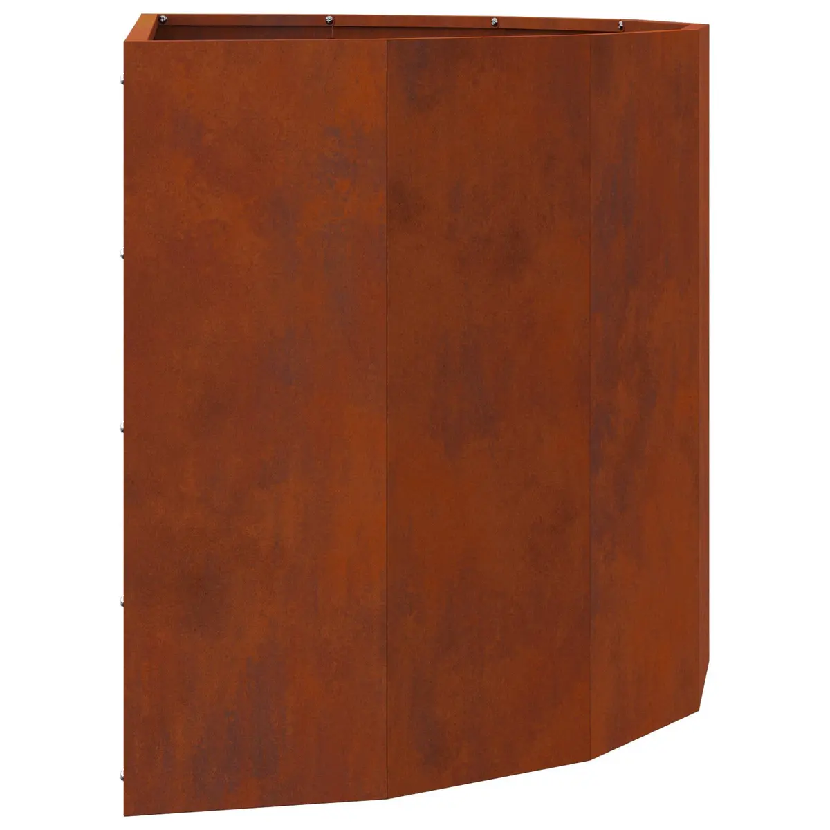 Half Round Garden Planter Brown 90x45x50cm Weathering Steel