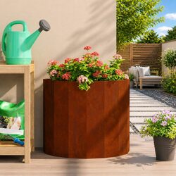 Half Round Garden Planter: 60x30x50cm of Style and Durability