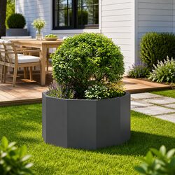 Round Steel Garden Planter - Simple Yet Sturdy