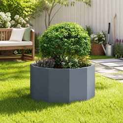 Compact Steel Garden Planter for Outdoor Use