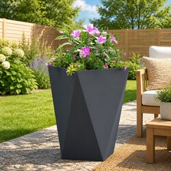 Steel Garden Planter Box 50x50x75cm in Anthracite Color