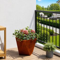 Compact and Sturdy Steel Planter Box 30x30x30cm