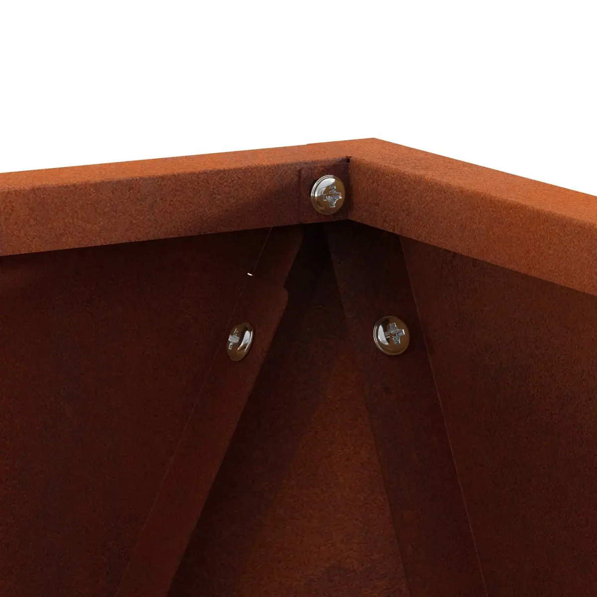 Steel Garden Planter Box 40x40x40cm Outdoor Weathering Rusty Brown Corrugated