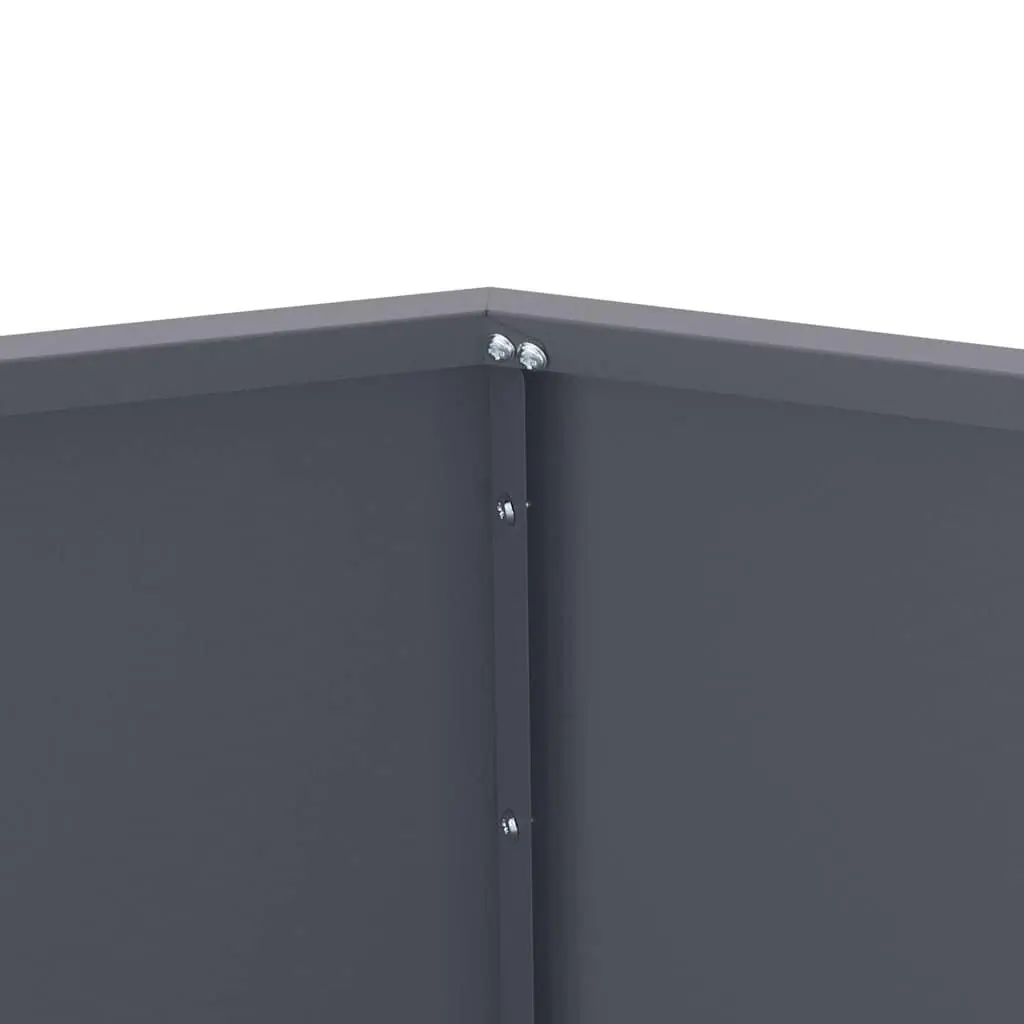 Garden Planter Anthracite Rectangular 75 x 75 x 60 cm Steel Outdoor