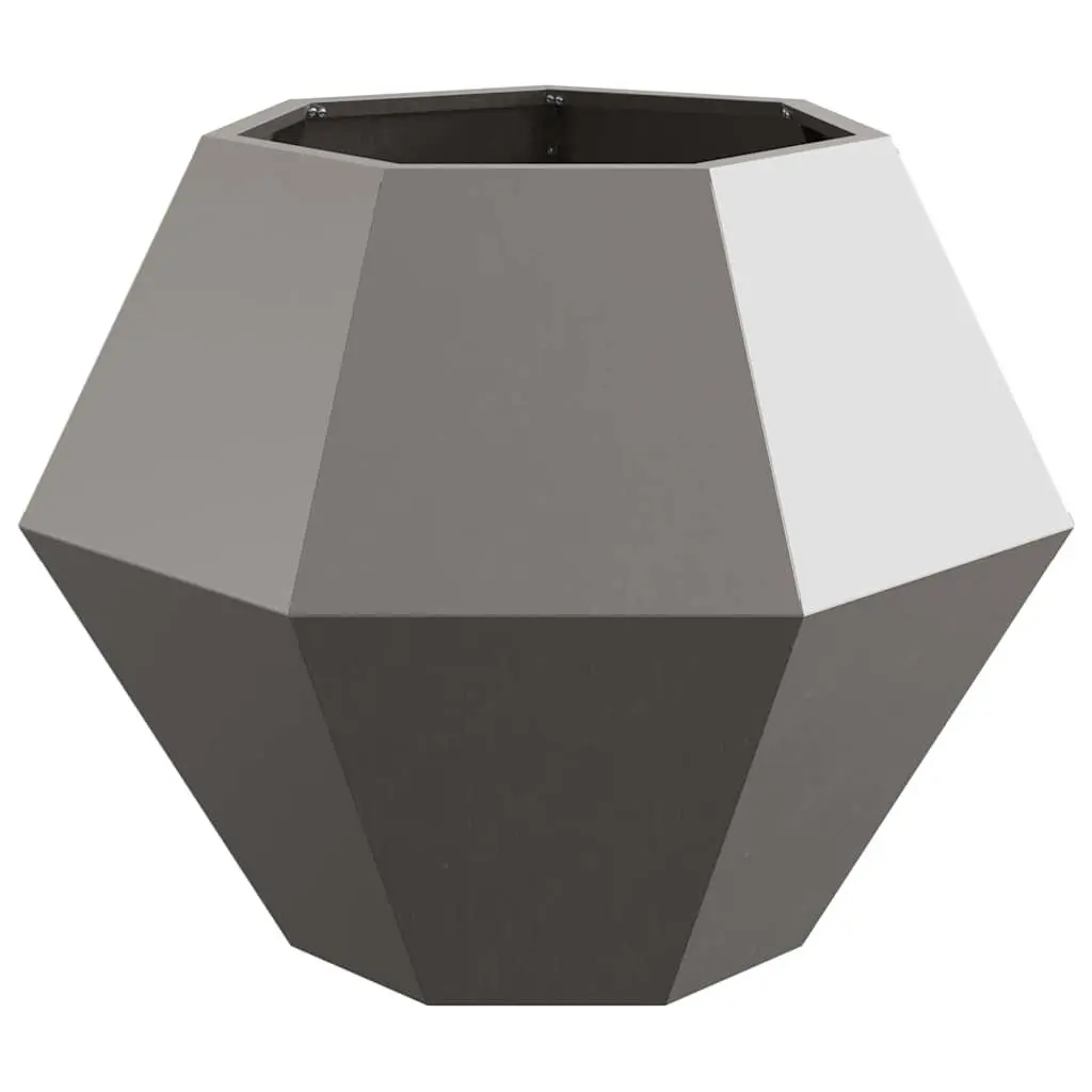 Rectangular Steel Garden Planter Brown Outdoor Patio Terrace Flower Pot